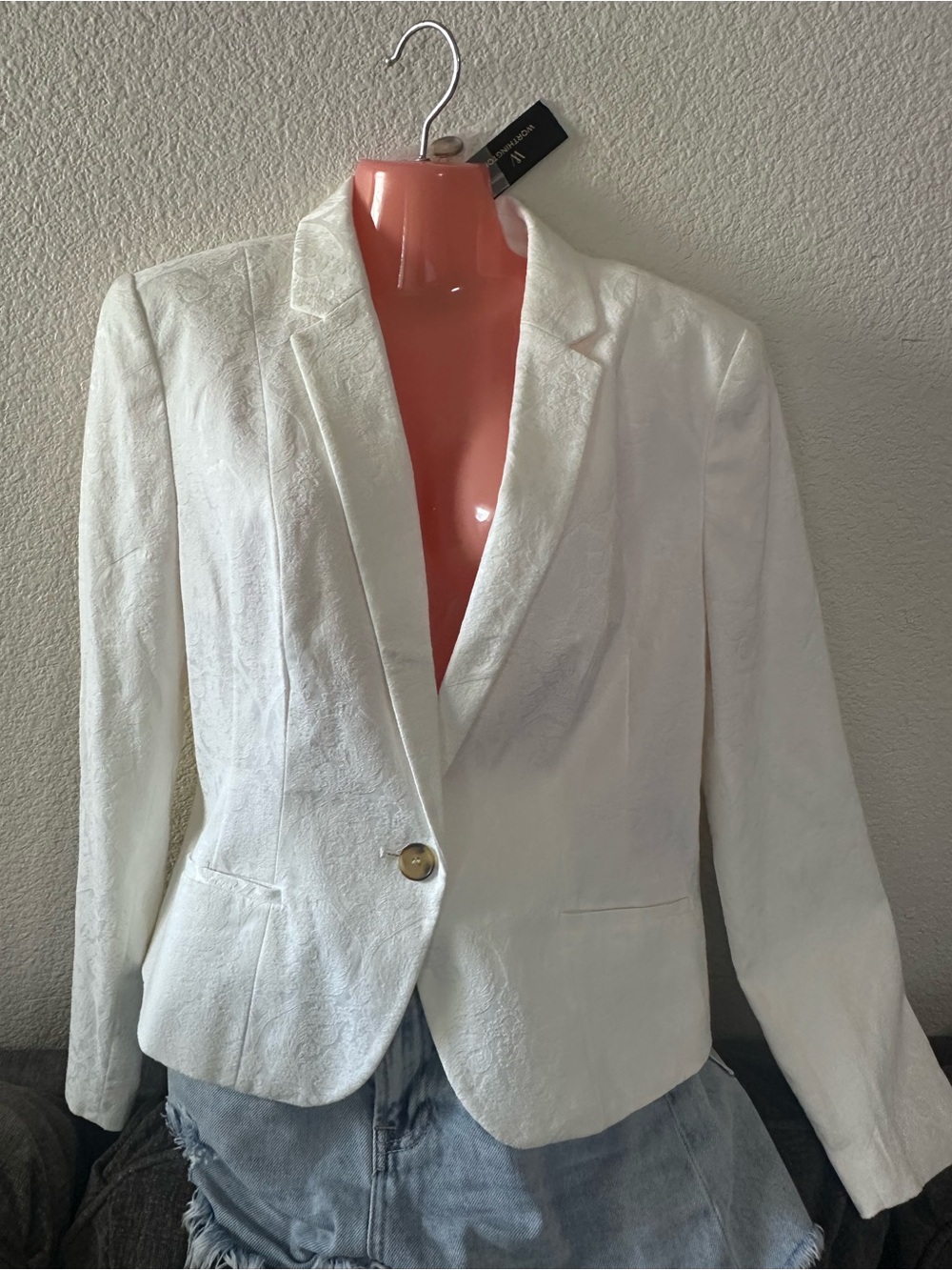 Worthington White Single-Button Notch-Lapel Blazer - Picture 3 of 8